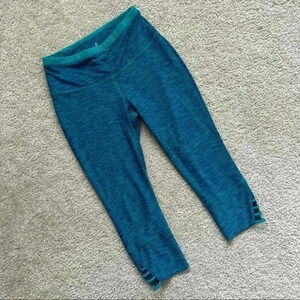 Prana Turquoise Tori Yoga Capri Active Dragonfly Leggings Women’s Size Small